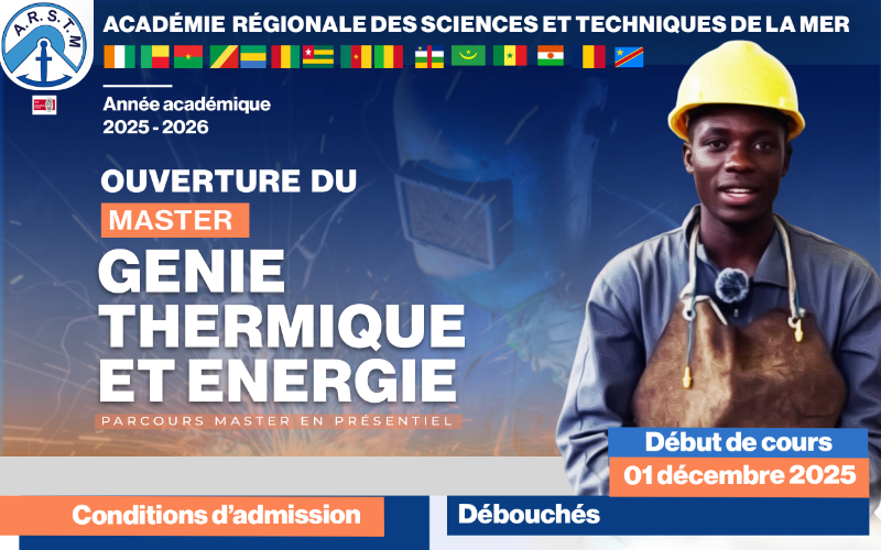Master Génie Thermique ARSTM 2026